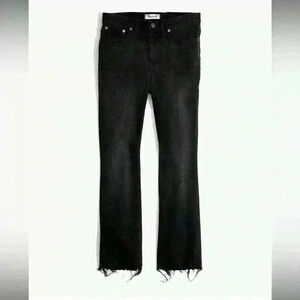 Women’s MADEWELL Cali Demi-Boot Black Jeans: Chewed-Hem Edition. Sz 23